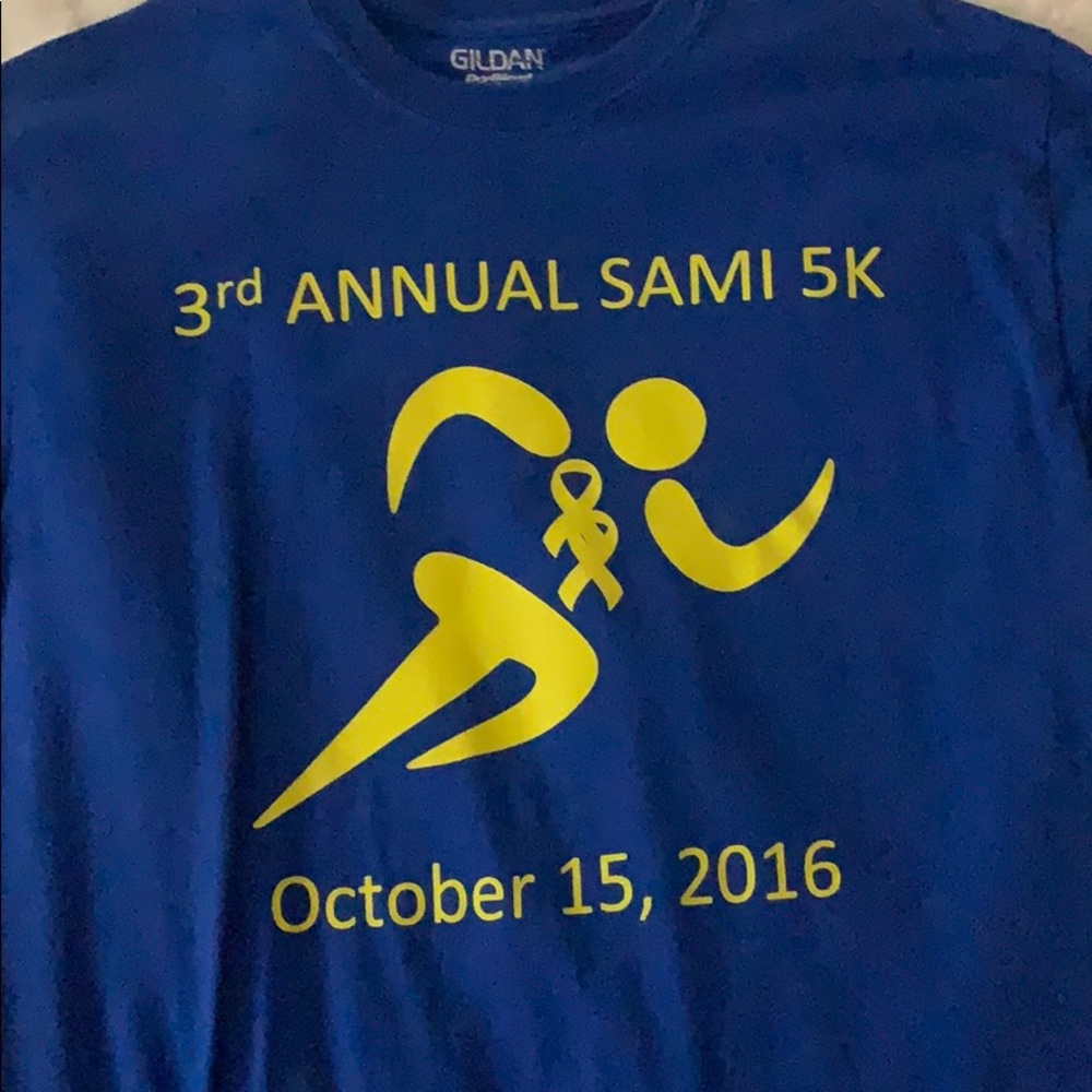 Blue 5k tshirt
